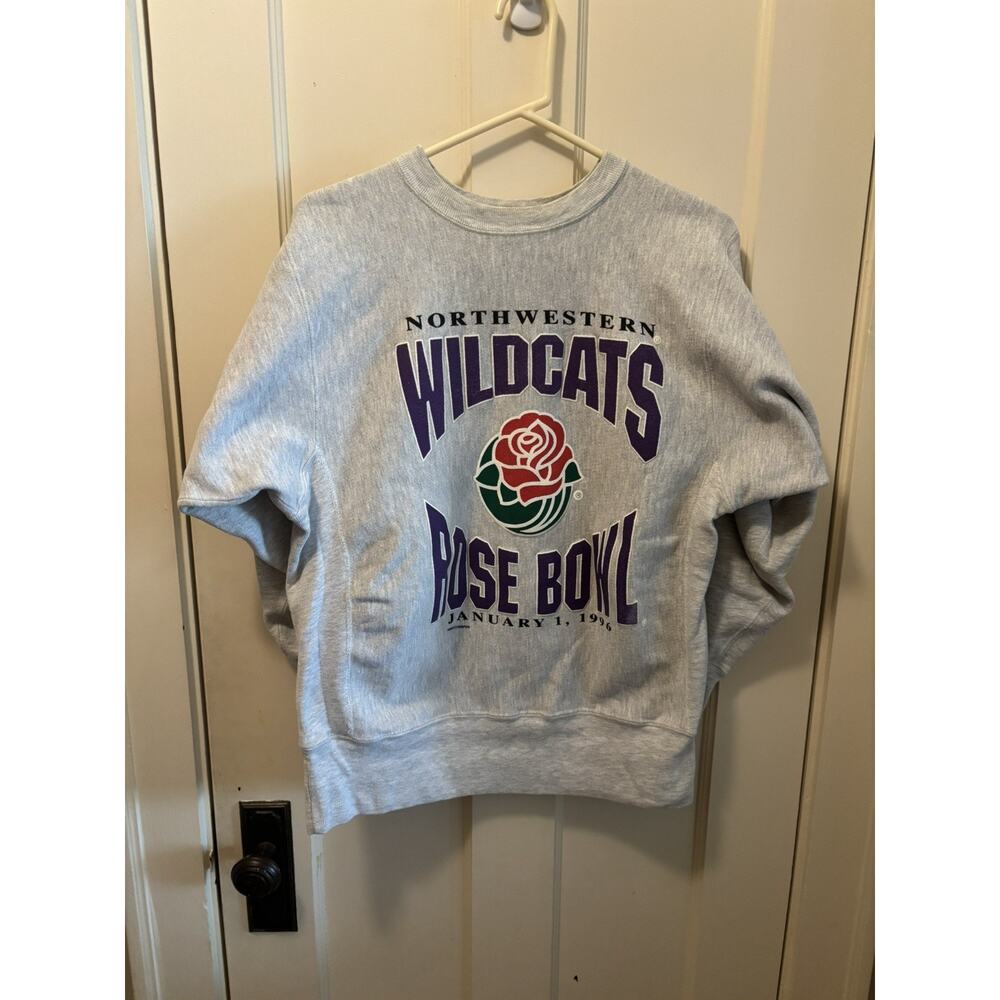 Vintage Champion Reverse Weave Northwestern Wildcats Rose Bowl 1996 Sweatshirt L
